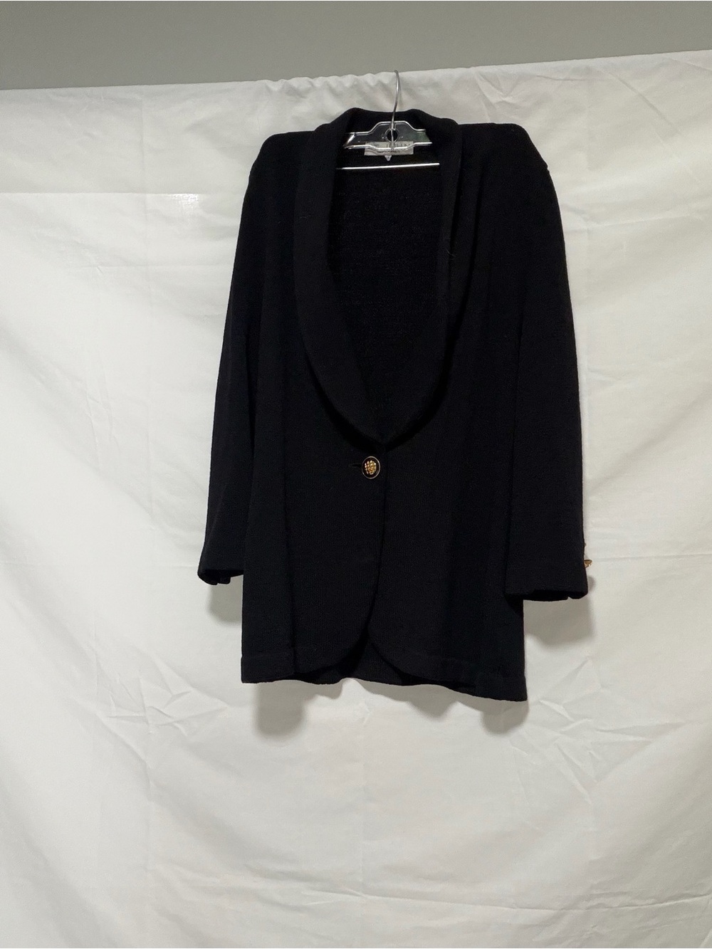 St. John Black Single-Button Blazer Jacket